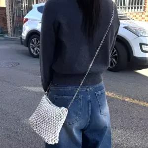 가방끈 120cm 부자재 체인 실버 스트랩