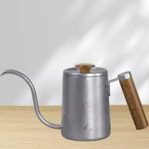 실버 컬러 스완형 커피 드립 노즐 핸드 드립용 빈티지 커피포트