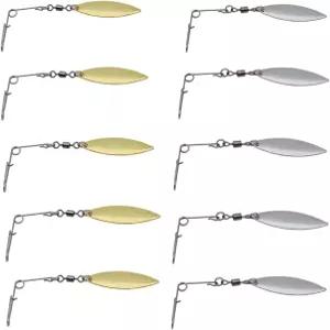 낚시 스피너 블레이드 스피너베이트 매끄러운 니켈 스푼 리그 미끼 딱정벌레가 팬 피쉬 배스 액세서리를