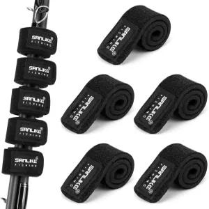 SAN LIKE 낚시 벨트 로드 스트랩 낚싯대 타이 태클 케이블 홀더 (5개입 10개입)