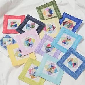 조각보 티코스터 모시 컵받침 한국 전통 기념품 다도 찻잔 받침