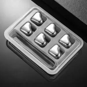 얼음 대체 아이스 큐브 하트 모양 냉음료용 텀블러 얼음틀 집게