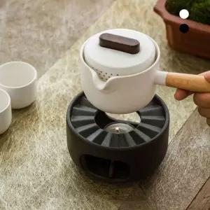 티포트 워머 내열 유리 차 주전자 보온 가열 받침 컵 커피 다기