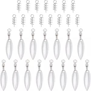 슈퍼피딩 15PCS 낚시 미끼 윌로우 또는 콜로라도 블레이드 스피너 회전하는 꼬리 용품 베이스