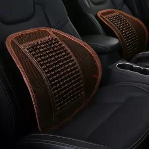 원스카 구슬 통풍 자동차 등받이(브라운) 차량용 메쉬 용쉬 다용도 카시트용 사무실용 목지압판 쉬형