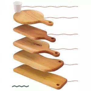 도마 마호가니 원목 캠핑용 손잡이형 슬림 플레이팅용