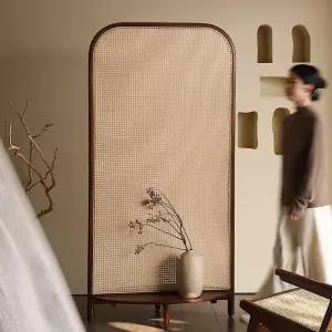 라탄 파티션 공간분리 대나무 뚫림 가림막 소나무 현관 인테리어 철제 아치형 카페 가리개