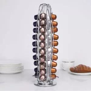 커피 캡슐 거치대 40구 360도 회전 수납 정리대