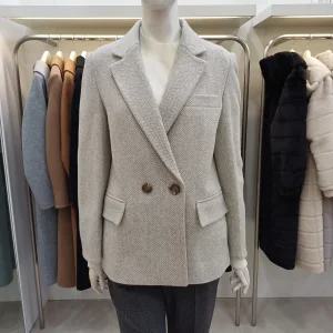 꼼빠니아헤링본 울모직 자켓CAEW0WJK150L베이지_KG