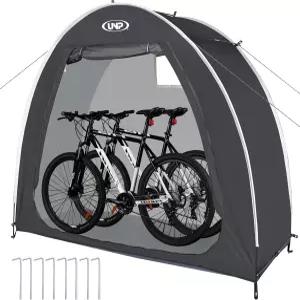 UNP 자전거 보관소 텐트 210D 옥스포드 두꺼운 PU4000이 장착된 휴대용 야외 1/2/3/4 자전거용 방수 커버