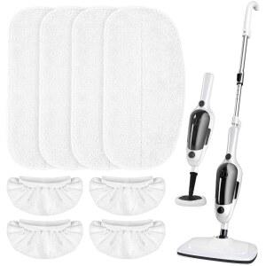 LOVECO 4팩 스팀 걸레 패드 KGHKGH & Sprobil & Rvwsx 스팀 걸레 스팀 청소기와 호환되는 마이크로파이버 소형 천 4개, 스크래치 없는 바닥 청소를 위한 세척 가능한 스팀 걸레 교체 패드