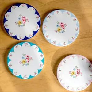 플라워 컵받침 4P세트 받침대 홀더 코스터 티코스터 주방 디저트 홈카페 용품 레이팅소품 머그 머그대