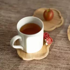우드 컵받침 티코스터 플라워홀더 트레이 나무 라탄 받침대 주방 디저트 홈카페 용품 레이팅소품 머그 머그