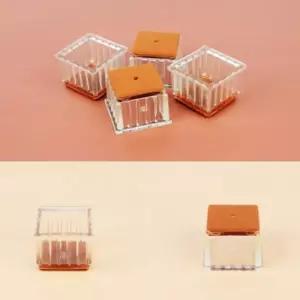 사각 의자캡 4P 적정 28mm 패드 식탁 덮개소음방지 바닥보호 의자 의자발 끌림 발캡 미끄럼 책상고정 커버