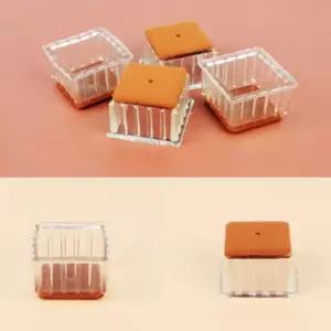 사각 의자캡 4P 적정 31mm 의자발 투명 소음방지 싸게 바닥보호 의자 패드 끌림 발캡 미끄럼 책상고정 커버