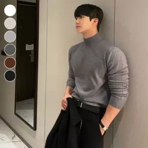 가을 반폴라 이너티 겨울 정장스타일 슬림핏 남성 봄 니트티 CC