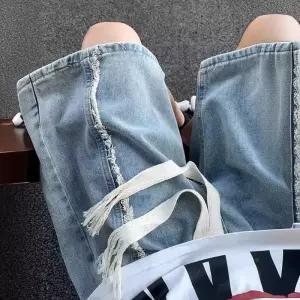 후니오 남자반바지 반바지 워싱 청 하이웨이스트 일자핏 5부팬츠 여름 UNO5