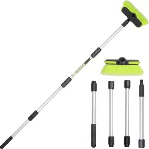 65 165cm 세차 브러시 긴 손잡이 부드러운 칫솔 스크럽 청소 걸레 4개의 휴대용 장소 확장 가능한 빗자루