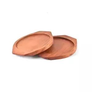 원형 불판 곱돌돌판용 나무받침 목판-내경 26.5cm 캠핑용고기불판