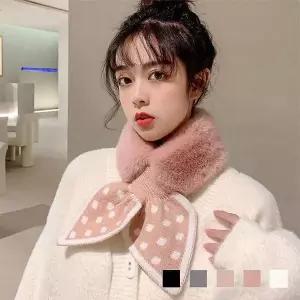 쁘띠퍼 땡땡이 리본 쁘띠퍼 머플러