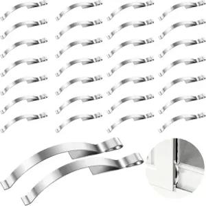 30PCS 창문 스크린 텐션 스프링 클립 코너 마운트 플랫 윈도우 스테인리스 스틸 내구성이 뛰어난 안정화