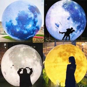 야외 대형 예식장 달 조형물 웨딩 보름달 무드등 풍선 카페 조명
