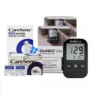 [셀러허브]D 글루네오라이트 혈당계+시험지100매+솜100+침100 (S43930198)