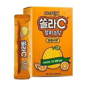 [셀러허브]고려은단 비타민C 쏠라C 젤리스틱 오렌지맛 14포 1개 키즈 어린이 D (S44879877)