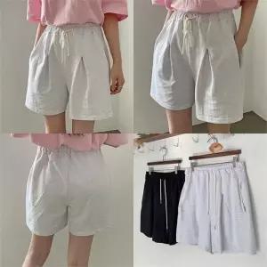 위쉬몰 GO 핀턱통밴딩숏반바지(K158H207) 빅사이즈 (8846465A)