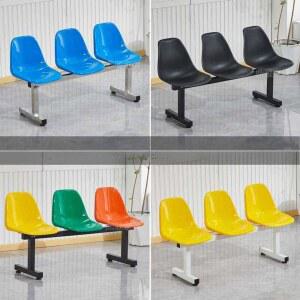 야외 등받이 벤치 대기 의자 농구장 대합실 2인용유리섬유의자 철제브래킷 야구장