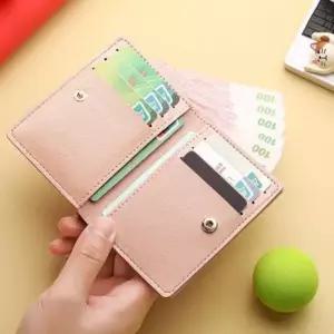 남자미니지갑 남녀 가죽 미니 똑딱이 반지갑 무지 심플 카드 1P