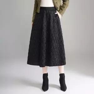 미에스틸로 여사친 스커트 가을 쉬폰 시폰 플리츠 A라인 허리밴딩 슬림핏 ADOR3