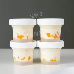 푸딩 용기 통 플라스틱 공병 500개 일회용 뚜껑 쨈 슬라임 공방
