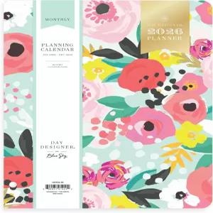 블루 스카이 데이 디자이너 2026 월간 플래너 캘린더 2026년 1월 - 12월 8.5인치 x 11인치 투명 유연 커버