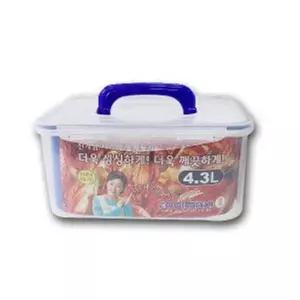 쿨맥시 직사각 밀폐용기 핸들형 반찬통 김치통 보관통 양념통