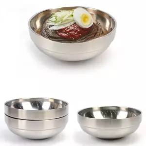 스테인리스 이중 단열 냉면기 냉면용기 면그릇 비빔밥 떡국 갈비탕