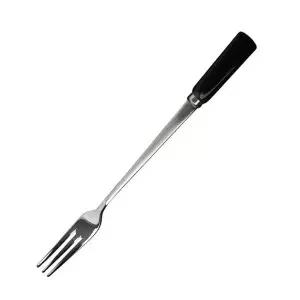 모던한 블랙 도자기핸들 스텐 티포크-소 케이크 과일 찍어 먹는