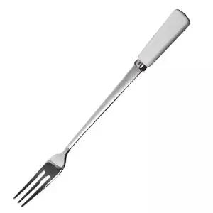 모던한 화이트 도자기핸들 스텐 티포크-대 케이크 과일 찍어 먹는