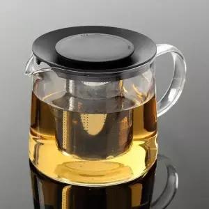내열 강화 유리 티포트 차 주전자 안전 손잡이 차 우림용 용기