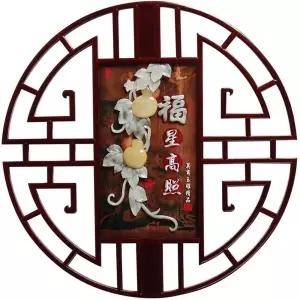 중식당 인테리어 벽장식 대형 식당 레스토랑 배경