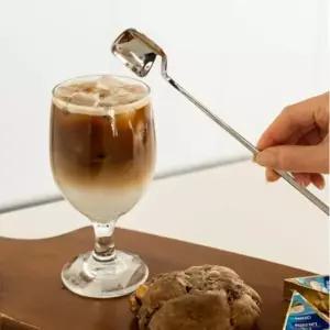 1개 실버 23.5cm 컵에 거는 긴 티 스푼 음료 롱 숟가락 머들러 에이드