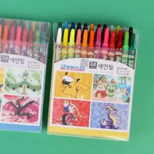 포켓몬 24색 연필 (랜덤발송)24색 놀이 그림 컬러펜슬 미술
