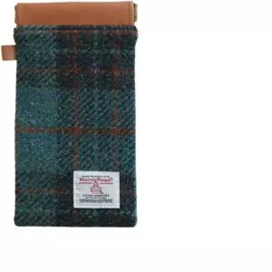 테일러맵 해리스 트위드 스퀴즈 가죽 선글라스 파우치 봄 수납 안경 홀더