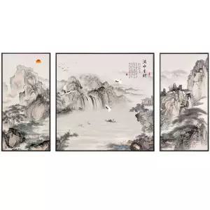 대형 동양화 풍경 명화그리기 소나무 거실 나무