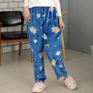 여자 밍크 수면바지 우주곰 극세사 수면바지 두꺼운 수면바지 융기모 바지 집에서입는바지 밍크털바지