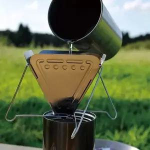 커피 드리퍼 캠핑 휴대용 스텐 접이식 드립기