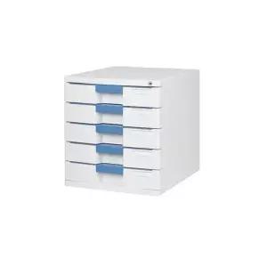 [셀러에이드]서류케이스 5칸 블루 305x360x325mm 오피스 수납함 정리함