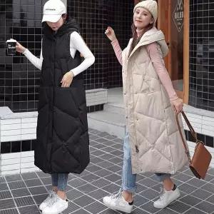 [하프클럽/셀러허브_여성트랜드패션]베스트 온나핏 롱패딩조끼 패딩베스트