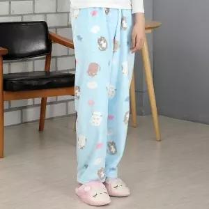 여자 밍크 수면바지 블루캣 극세사 수면바지 두꺼운 수면바지 융기모 바지 집에서입는바지 밍크털바지