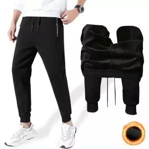 남성융털바지 남성 안감 기모 조거 트레이닝 방한 바지